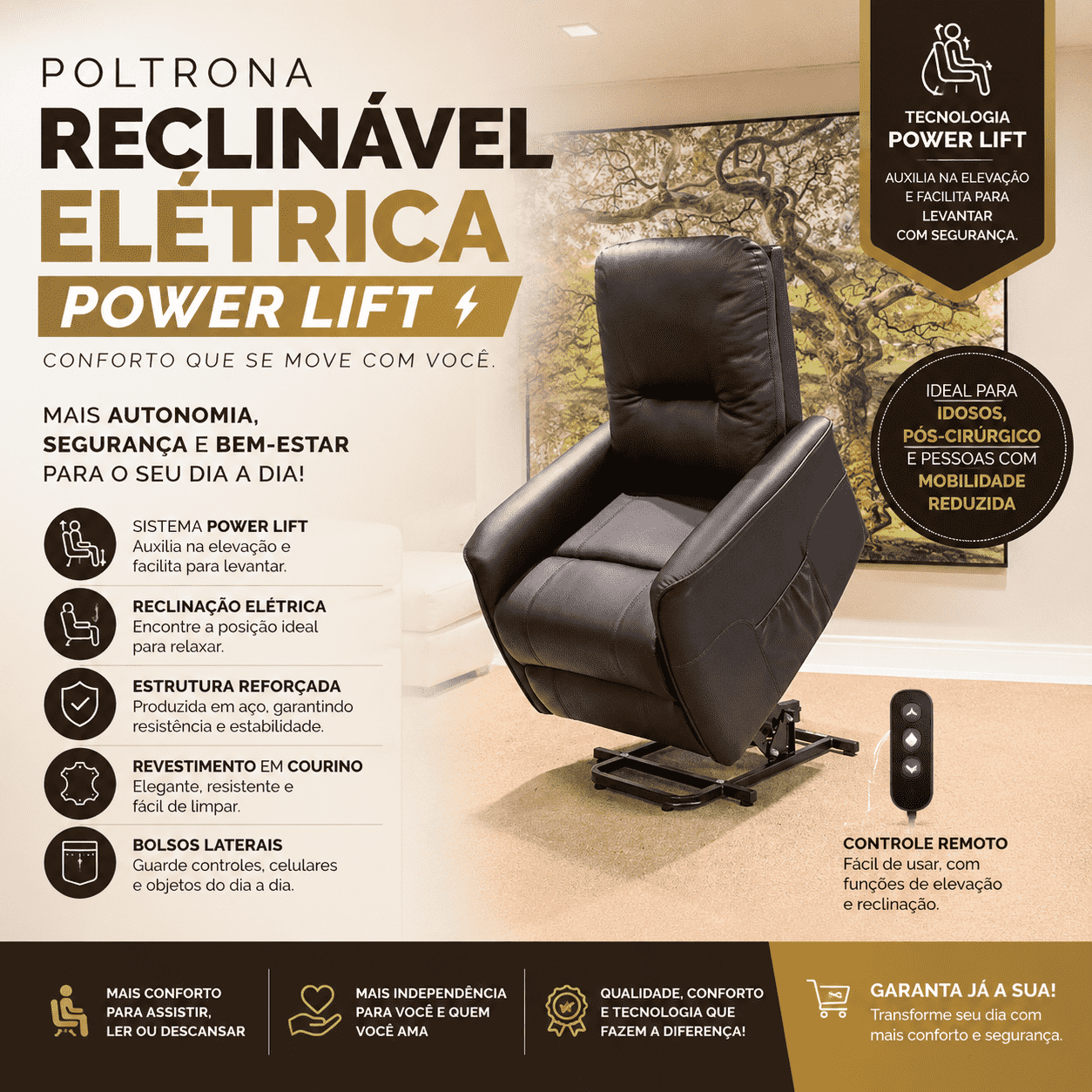 Leia mais sobre o artigo Poltrona Reclinável Elétrica Power Lift